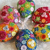 Сувениры и подарки handmade. Livemaster - original item Easter eggs, souvenir on Easter, suspension, pincushion, 9h8 cm. Handmade.