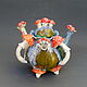 Teapot with three spouts 'fly Agarics'. Teapots & Kettles. Mila. Online shopping on My Livemaster.  Фото №2