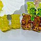 Лэмпворк бусины стеклянные "Мишки мармелад" Стекло lampwork. Бусины. Оксана Искуснова украшения лэмпворк (SOVARTstudio). Ярмарка Мастеров.  Фото №6