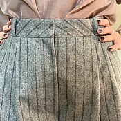 Вельветовая юбка А-образной формы цвета куркумы