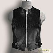 Одежда handmade. Livemaster - original item Andrea vest made of genuine leather/suede (any color). Handmade.