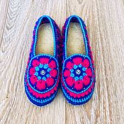 Обувь ручной работы handmade. Livemaster - original item Slippers home knitted Victoria. Handmade.