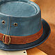 Order hats: Leather Porkpie Hat PPH-13. Bluggae Custom Headwear. Livemaster. . Hats1 Фото №3