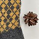 Men's Wool Knitted Socks, Warm Jacquard Gray-yellow Socks. Socks. Dobryy_vyaz. Online shopping on My Livemaster.  Фото №2