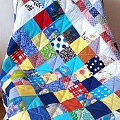 Quilted patchwork path Cape on the chair
