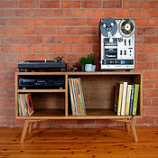 Для дома и интерьера handmade. Livemaster - original item Woodstorage 1 — wooden cabinet for vinyl, turntable / TV. Handmade.