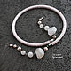 Open necklace made of rose quartz and river pearls powdery. Necklace. gershman. My Livemaster. Фото №5