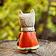 Заказать A cat in a sheepskin coat. Ceramic miniature. masterskaya Ivana Bezborodova. Ярмарка Мастеров. . Figurines Фото №3