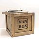 Деревянный ящик для подарка "Man Box". Подарки на 23 февраля. 'master WOODBOX'. Интернет-магазин Ярмарка Мастеров.  Фото №2