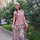 Pale pink suede dress and pavlogoradsky shawls. Dresses. Inessa G. Suede and leather goods. My Livemaster. Фото №6