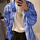  Рубашка tie-dye oversize из 100% хлопка. Рубашки. Софья Чудо. Ярмарка Мастеров.  Фото №6