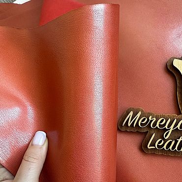 Материалы для творчества ручной работы. Ярмарка Мастеров - ручная работа Кожа козы Персик Перламутр, Италия 1.2-1.4мм. Handmade.