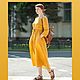 Linen dress ' Beauty of simple lines '(Sunny). Dresses. AltrA. Online shopping on My Livemaster.  Фото №2