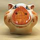 Pig Autumn piggy bank. Piggy Bank. Veselyj farfor. Online shopping on My Livemaster.  Фото №2