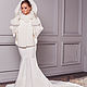 Wedding coat, Bridal jacket, Fur jacket, Wedding cover up, Gerda 2, Capes, Moscow,  Фото №1