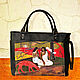 Paul Gauguin. Leather black handbag "Arearea (Naughty joke)". Classic Bag. Leather  Art  Phantasy. Online shopping on My Livemaster.  Фото №2