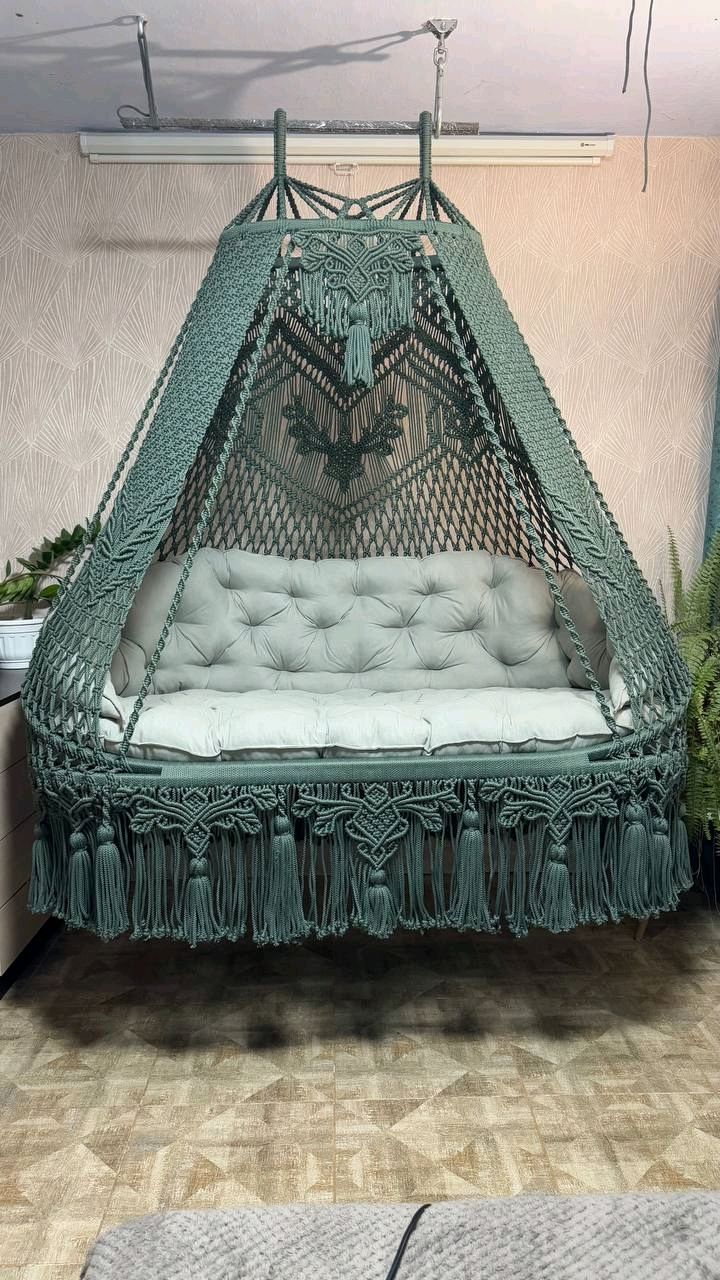 Подвесной диван макраме ручной работы в интернет-магазине на Ярмарке ...