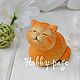 Silicone shape Kitty orange, kitty with a bow. Form. Hobbypage. My Livemaster. Фото №4