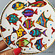 Decorative Fish Plate. Hand painted. Gift. Plates. Вкусная роспись тарелок и кружек. My Livemaster. Фото №5