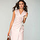 Summer dress with the smell of pink linen Powder, linen vest dress, Dresses, Novosibirsk,  Фото №1
