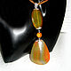 Jewelry sets: Pendant of yellow-orange wavy agate, Jewelry Sets, Moscow,  Фото №1