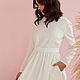Milk-colored linen dress with cotton lace, Dresses, Kaliningrad,  Фото №1