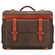 Сумки и аксессуары handmade. Livemaster - original item Leather briefcase-trunk 