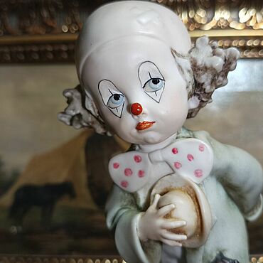 Винтаж ручной работы. Ярмарка Мастеров - ручная работа Винтаж: Клоун.Capodimonte.статуэтка.Италия.Каподимонте.собака. Handmade.