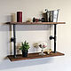 Заказать Copy of Industrial style wall shelves made of wood and pipes. dekor-tseh. Ярмарка Мастеров. . Shelves Фото №3