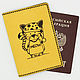 Обложка для паспорта из натуральной кожи "Тигр". Обложка на паспорт. Coup | Кожаные изделия. Интернет-магазин Ярмарка Мастеров.  Фото №2