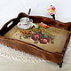 Vintage decoupage Rose tray. Trays. Happiness Gift Shop (kudreshova). My Livemaster. Фото №4