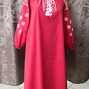 Русский стиль handmade. Livemaster - original item Women`s embroidered tunic. Handmade.