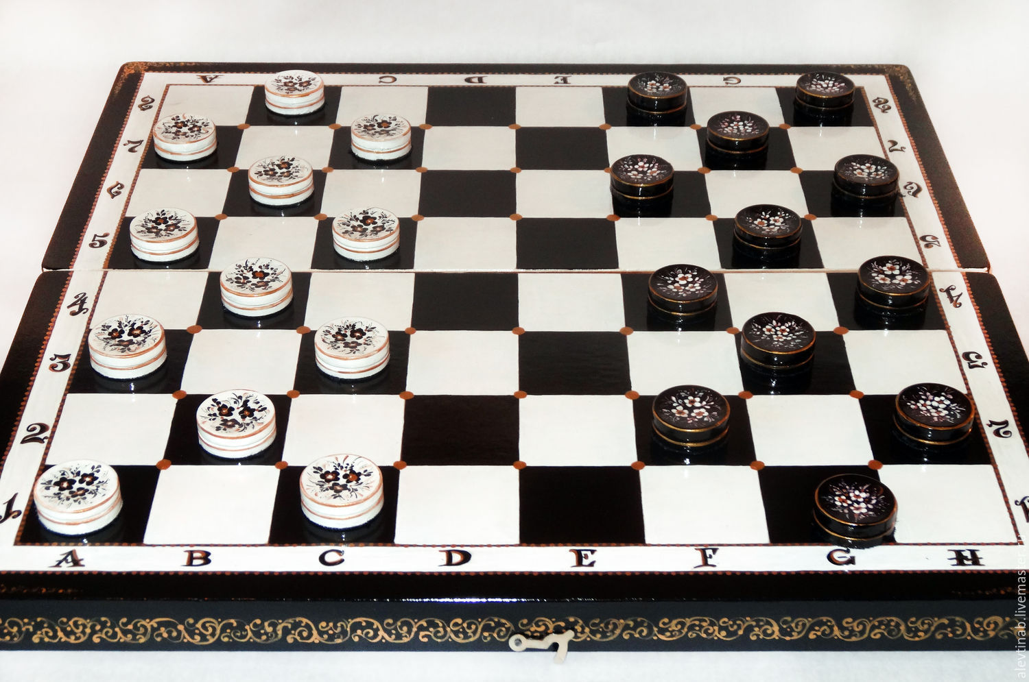 Шашки Панда деревянные чёрно-белые – заказать на Ярмарке Мастеров ...