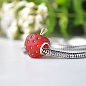Украшения handmade. Livemaster - original item Charm for a Strawberry matte bracelet. Handmade.