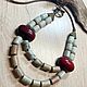 Order Cherry and mint necklace with jasper. Supershtuchki. Livemaster. . Necklace Фото №3