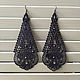 Lace Black Earrings. Earrings. Ekaterina Panfilova. Online shopping on My Livemaster.  Фото №2