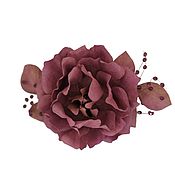 Брошь-булавка из натуральной кожи: роза Биатрис