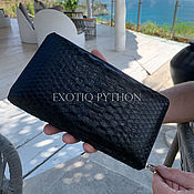 Сумки и аксессуары handmade. Livemaster - original item Python leather wallet with two zippers. Handmade.