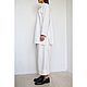 Заказать Рубашка унисекс из крапивной ткани Nettle Twill Baker Shirt White. VÄN Studio. Ярмарка Мастеров. . Рубашки Фото №3