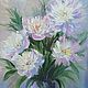 Painting with peonies in a vase white and pink bouquet oil on canvas. Pictures. olga-klim (olga-klim). My Livemaster. Фото №5