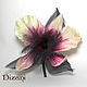 Orchid brooch, fabric Flowers, silk flowers, Flowers, Moscow,  Фото №1