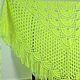 Bright Lemon Shawl 200*100 Crocheted Triangular with Tassels #009, Shawls, Nalchik,  Фото №1