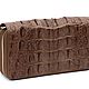 Клатч из кожи крокодила на двух молниях IMA0002VL33G. Клатчи. CrocShop товары из экзотической кожи. Ярмарка Мастеров.  Фото №4