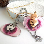 Украшения handmade. Livemaster - original item Bright Pendant with Real Royal Geranium Petals Pink Spring. Handmade.