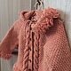 Orange Knitted cardigan with hood for girls 2-3 years old as a gift. Childrens cardigan. Knit for you (Irina). My Livemaster. Фото №4