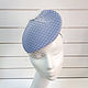 Evening hat 'Nataly' with a veil. Color blue, Hats1, Moscow,  Фото №1
