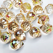 Материалы для творчества handmade. Livemaster - original item Beads Drops 10/8mm Yellow rainbow 1 piece Briolettes. Handmade.