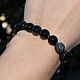 Bracelet natural black agate. Bracelet agate. Agate bracelet, Bead bracelet, Moscow,  Фото №1