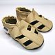 Beige Baby Shoes, Soft Sole Baby Shoes, Leather Baby Shoes Sandals, Footwear for childrens, Kharkiv,  Фото №1