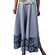 Long summer skirt Sun style made of cotton stretch, Skirts, Colmar,  Фото №1